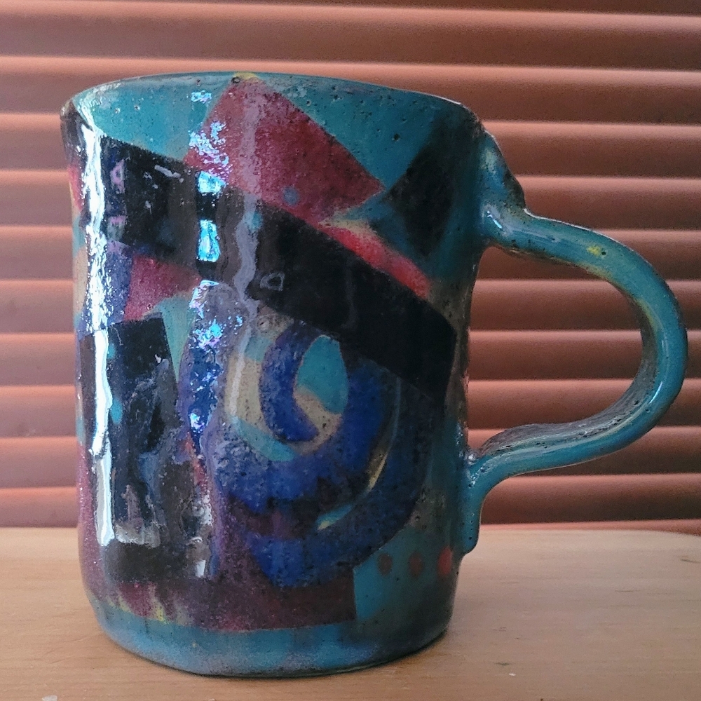 Abstract Multicolor Ceramic Mug